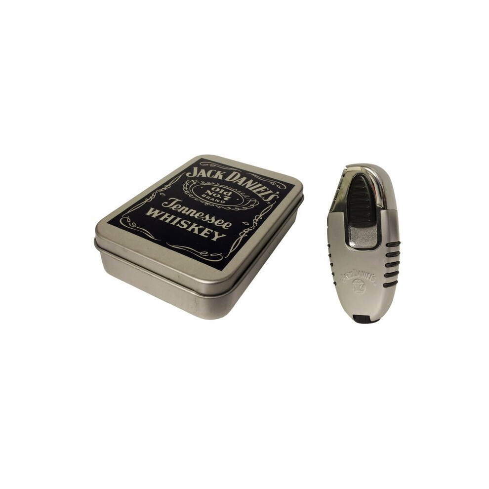Jack Daniels Jack Daniel's Tobacco Tin And Electronic Gas Lighter Black