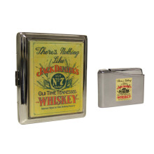 Jack Daniel's Nostalgia gift lighter and cigarette case