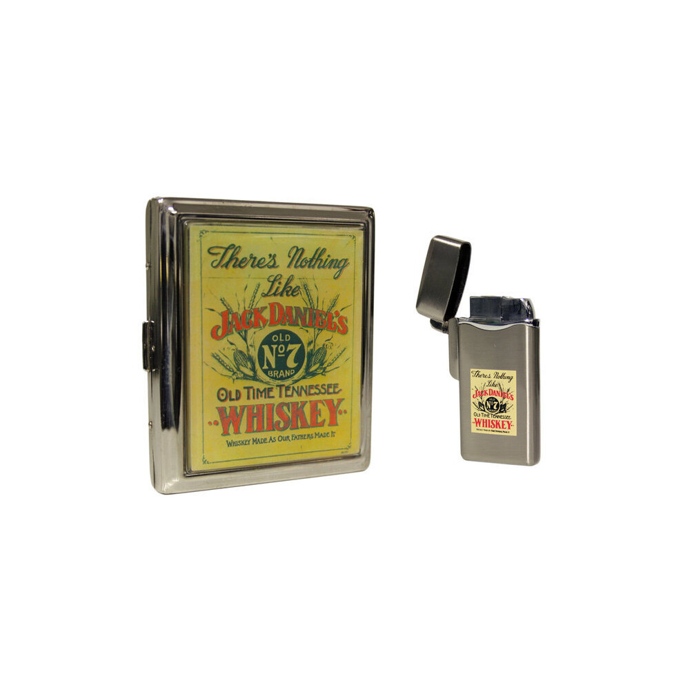 Jack Daniel's Nostalgia gift lighter and cigarette case