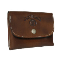Jack Daniel's Western leather twin deck poker playing card holder