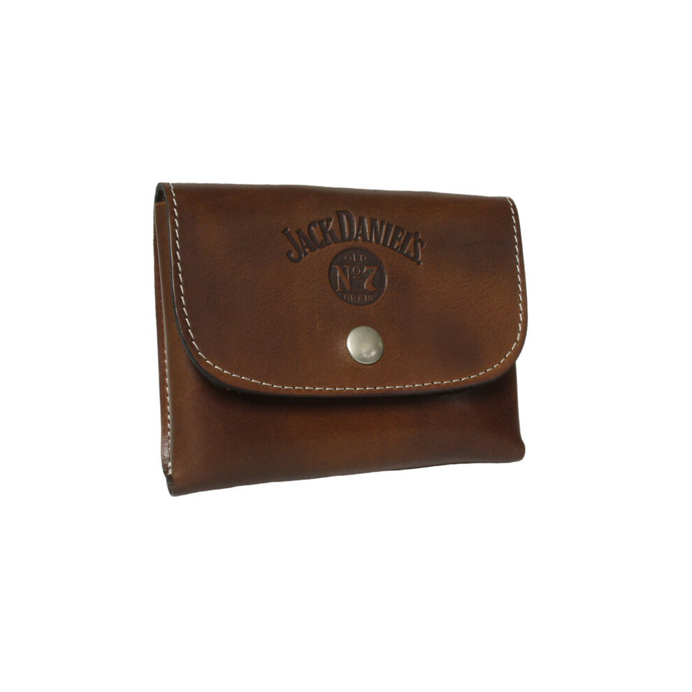 Jack Daniel's Western leather twin deck poker playing card holder