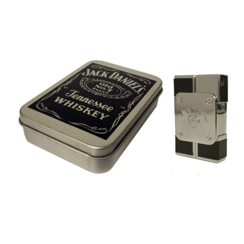 Jack Daniels Jack Daniel's tobacco tin and square electronic gas lighter
