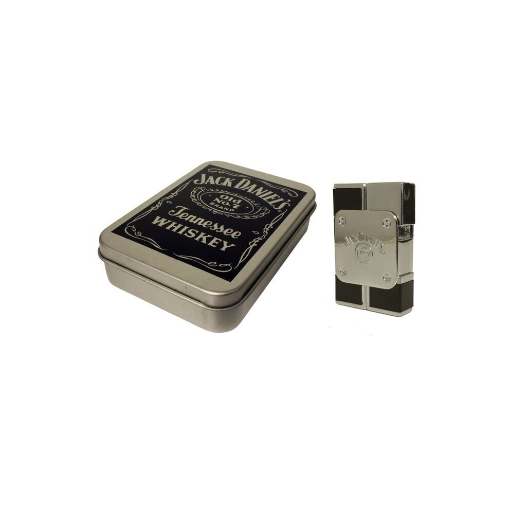 Jack Daniel's tobacco tin and square electronic gas lighter