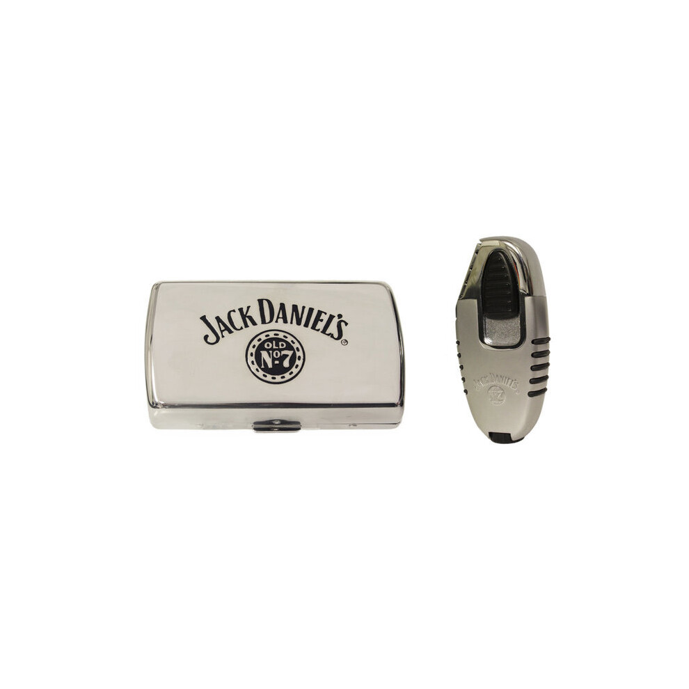 Jack Daniel's mini cigarette case and electronic gas lighter