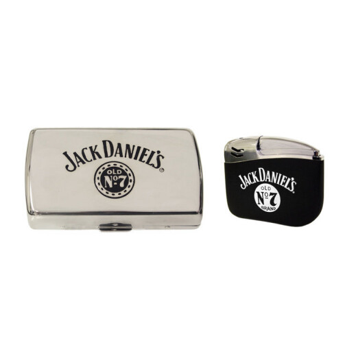 Jack Daniels Jack Daniel's mini cigarette case and electronic gas lighter