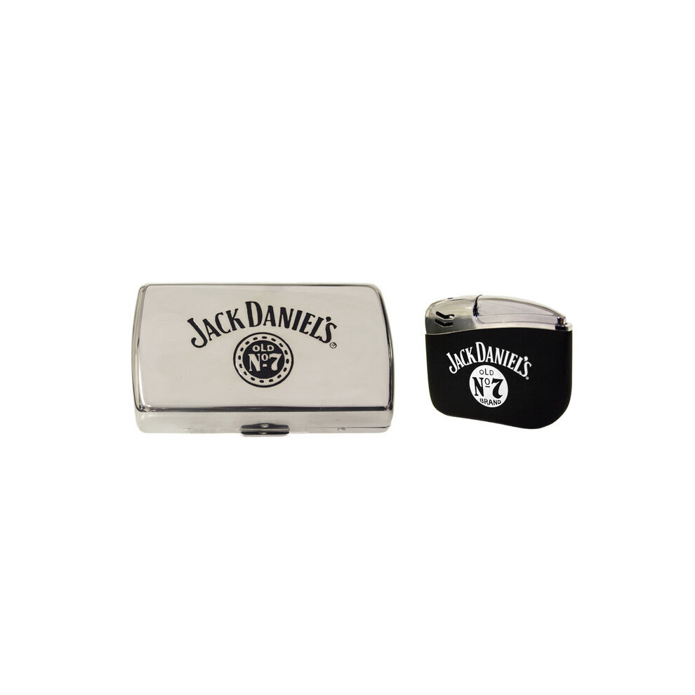 Jack Daniel's mini cigarette case and electronic gas lighter