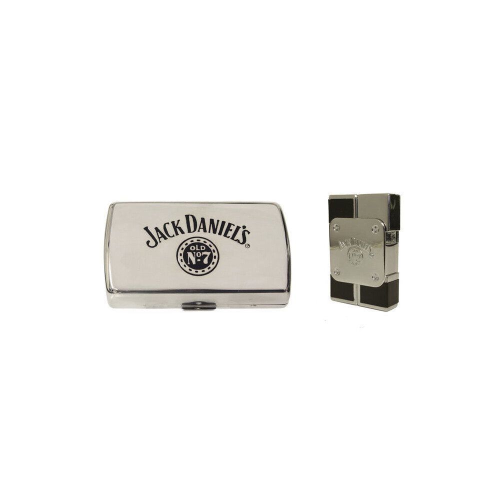 Jack Daniels Jack Daniel's Mini Cigarette Case And Square Electronic Gas Lighter