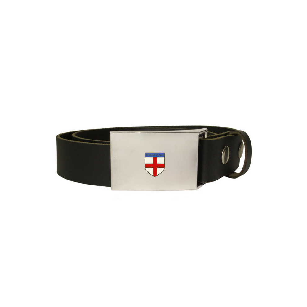 England St George's cross leather snap fit belt
