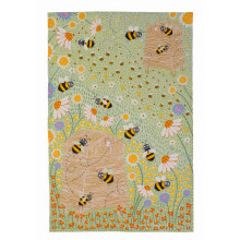 Ulster Weavers Cotton Tea Towel - Bees (100% Cotton, Yellow)