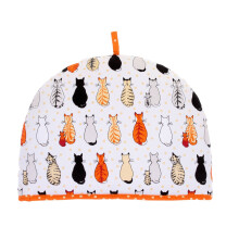 Ulster Weavers Tea Cosy - Cats in Waiting (100% Cotton Outer; 100% Polyester wadding; CE marked, Orange, 6 Cup Teapot)