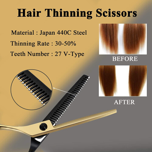 Professional Barber Hair Cutting and Thinning Texturizing Scissors 2