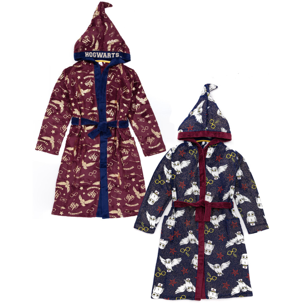 (Red, 14-15 Years) Harry Potter Girls Red Hedwig Bathrobe