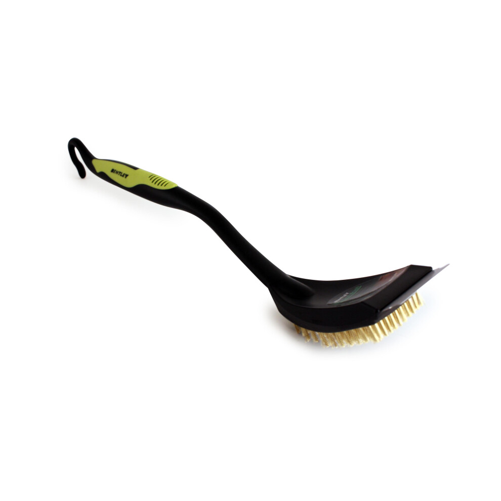 Bbq Grill Cleaning Brush With Steel Scraper - Available In Red And Green