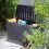 47L Winter Salt Bin Blue Lid for Storage made from Plastic with Scoop 2