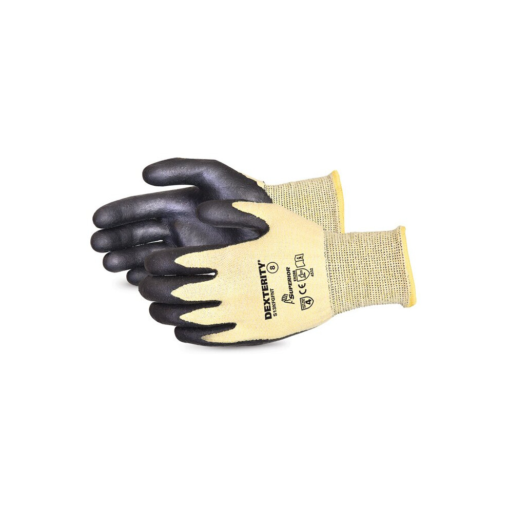 Superior Glove - Dexterity Glv Nitrile Palm 11 - Black 779406158959