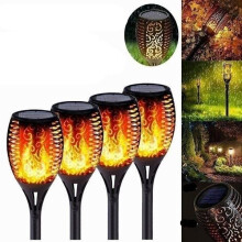 (1 ud.) Antorcha solar LED. Luces parpadeantes para exteriores