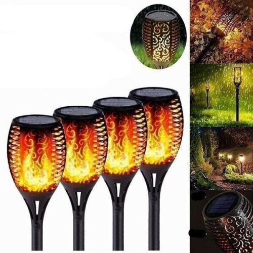 (1pc) Led Solar Torch Light. Outdoor Flickering Lights