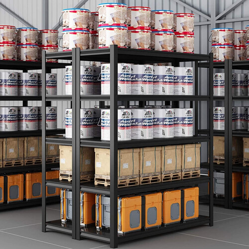 Black 5 Tier Heavy Duty Garage Shed Storage Shelving Unit on OnBuy