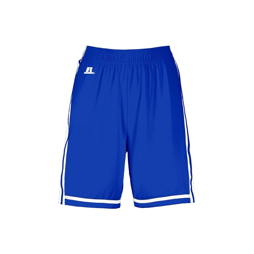 Russell 4B2VTX.ROW.XL Ladies Legacy Basketball Shorts, Royal & White - Extra Large