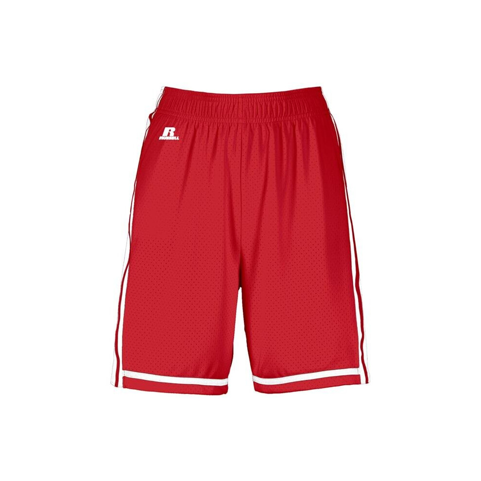 Russell 4B2VTX.TRW.XL Ladies Legacy Basketball Shorts, True Red & White - Extra Large