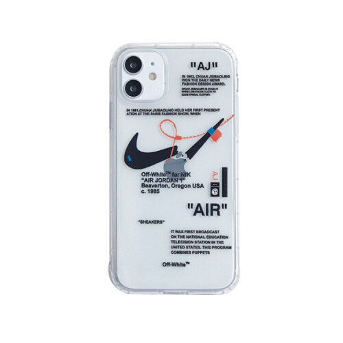 (Black, for iPhone 11) Creative Nike Logo TPU Case for iPhone