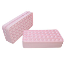 (Light Pink) Popit Bubble Popper Dimple Fidget Bag Pencil Case