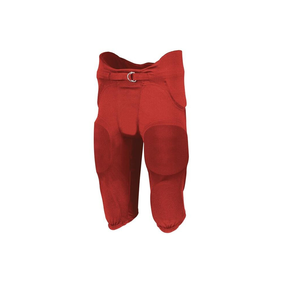 Russell F25PFW.TRR.S Youth Integrated 7 Piece Pad Pant, True Red - Small