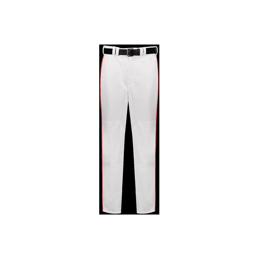 Russell R11LGM.WTR.2XL Adult Piped Diamond Series 2.0 Baseball Pant, White & True Red - 2XL