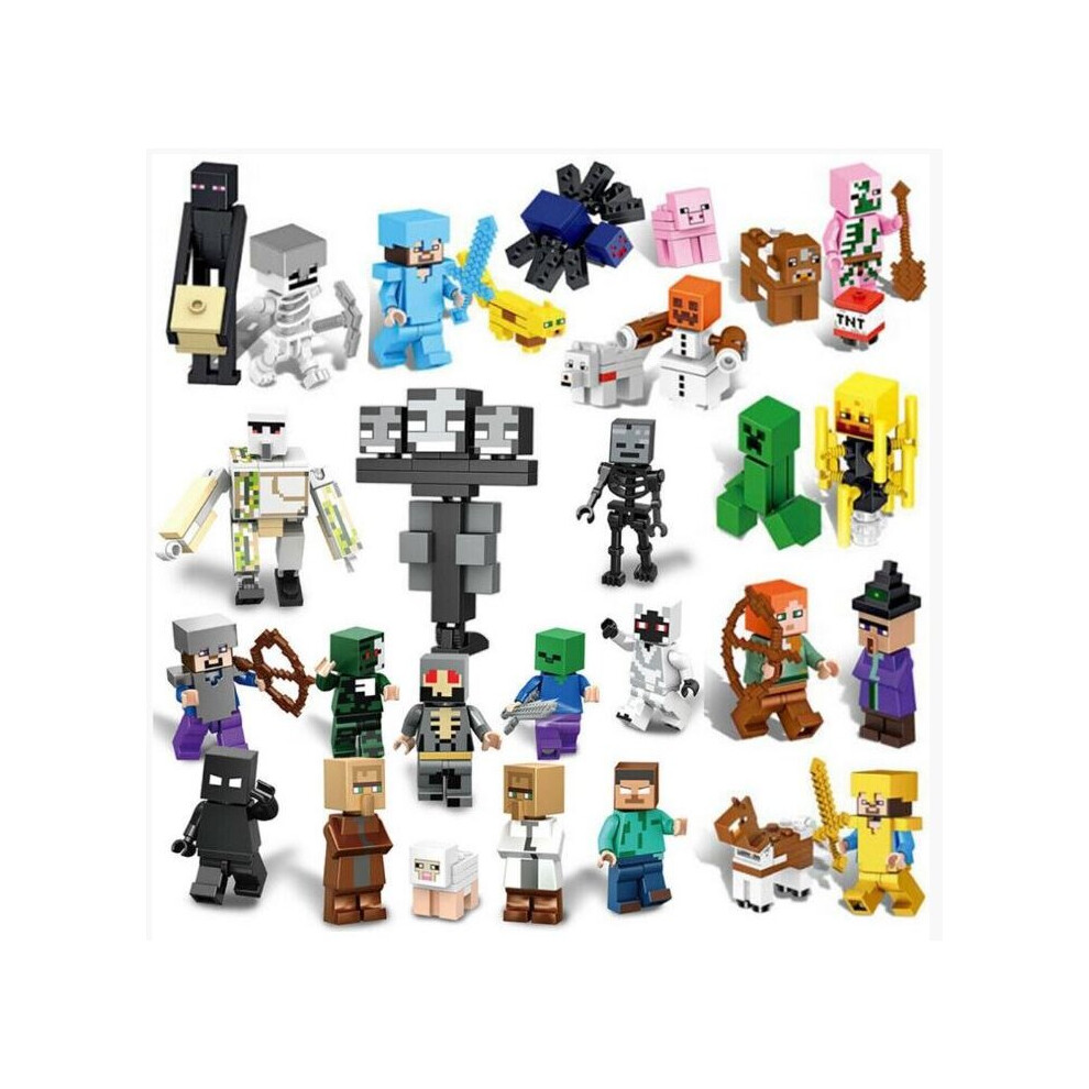 29PCS Blocks Figures Fit Building Characters World Mini My Series