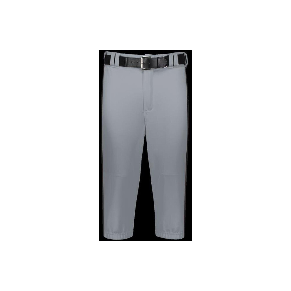 Russell R21LGM.B9B.S Adult Piped Diamond Series Knicker 2.0 Pant, Baseball Gray & Black - Small