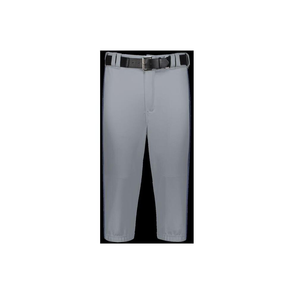 Russell R21LGM.B9N.L Adult Piped Diamond Series Knicker 2.0 Pant, Baseball Gray & Navy - Large