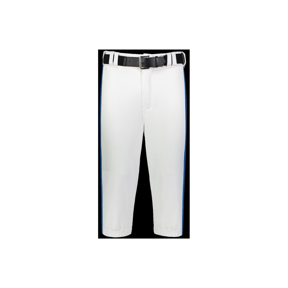 Russell R21LGM.WRO.XL Adult Piped Diamond Series Knicker 2.0 Pant, White & Royal - Extra Large