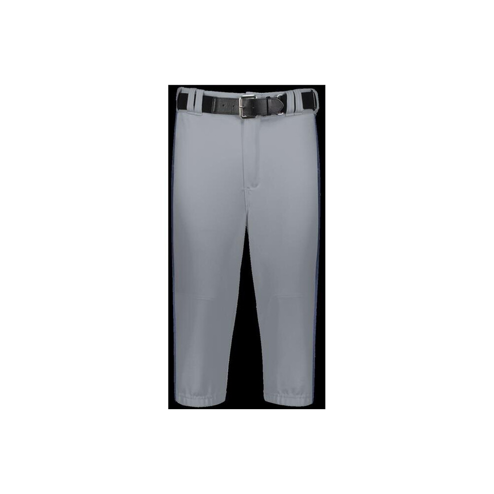 Russell R21LGM.B9N.2XL Adult Piped Diamond Series Knicker 2.0 Pant, Baseball Gray & Navy - 2XL