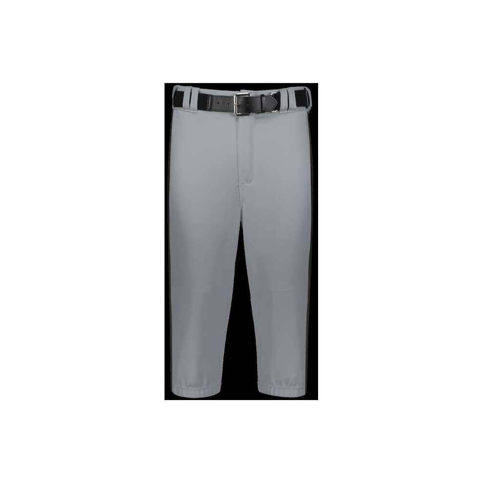 Russell R21LGM.B9B.XL Adult Piped Diamond Series Knicker 2.0 Pant, Baseball Gray & Black - Extra Large