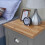 Timber Art Design UK Lisbon Bedside Table Cabinet Nightstand 1 Drawer Bedroom Light Grey 5