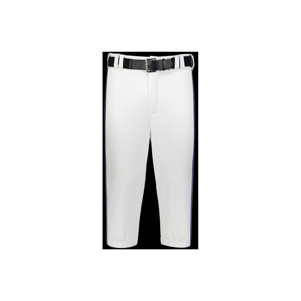 Russell R21LGM.WNA.XL Adult Piped Diamond Series Knicker 2.0 Pant, White & Navy - Extra Large