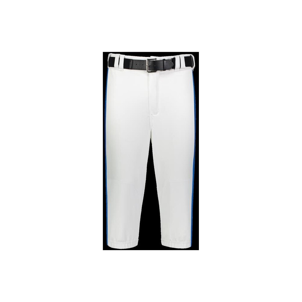 Russell R21LGM.WRO.2XL Adult Piped Diamond Series Knicker 2.0 Pant, White & Royal - 2XL