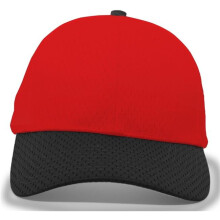Pacific Headwear 805M.407.YTH Coolport Mesh Hook & Loop Adjustable Cap, Red & Black - Youth
