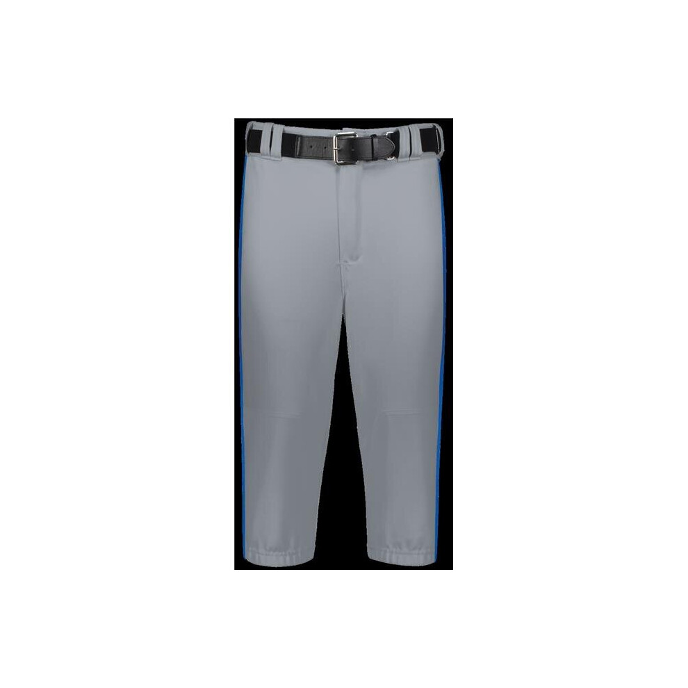 Russell R21LGM.B9R.3XL Adult Piped Diamond Series Knicker 2.0 Pant, Baseball Gray & Royal - 3XL