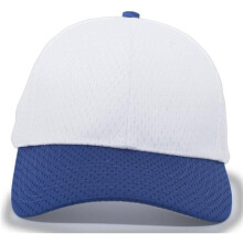 Pacific Headwear 805M.220.YTH Coolport Mesh Hook & Loop Adjustable Cap, White & Royal - Youth