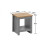 Timber Art Design UK Lisbon Side Lamp Table Bedside Cabinet With Open Storage Light Grey 5