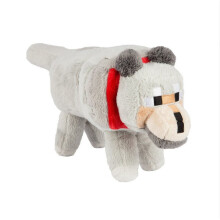Minecraft 5955 Gelicentieerd 15" Grijze Wolf Knuffel
