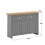 Timber Art Design UK Lisbon Sideboard 3 Doors 2 Drawers Buffet Storage Cabinet Light Grey 4