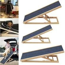 Foldable pet ramp dog stairs dog car ramps boot ramp for pets wooden foldable ramp for truck