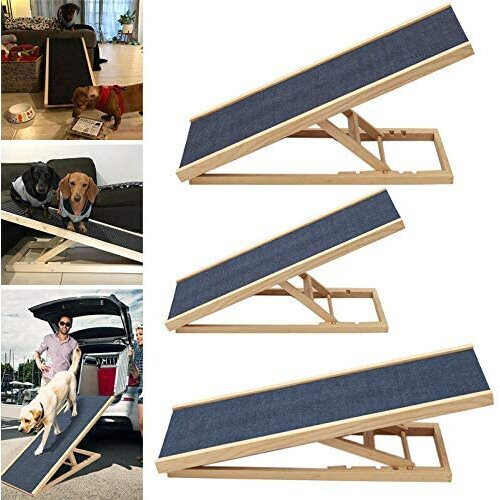 Foldable pet ramp dog stairs dog car ramps boot ramp for pets wooden foldable ramp for truck on