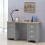 Timber Art Design UK Lisbon Double Pedestal Desk Light Grey Laptop Computer Desk Office 1