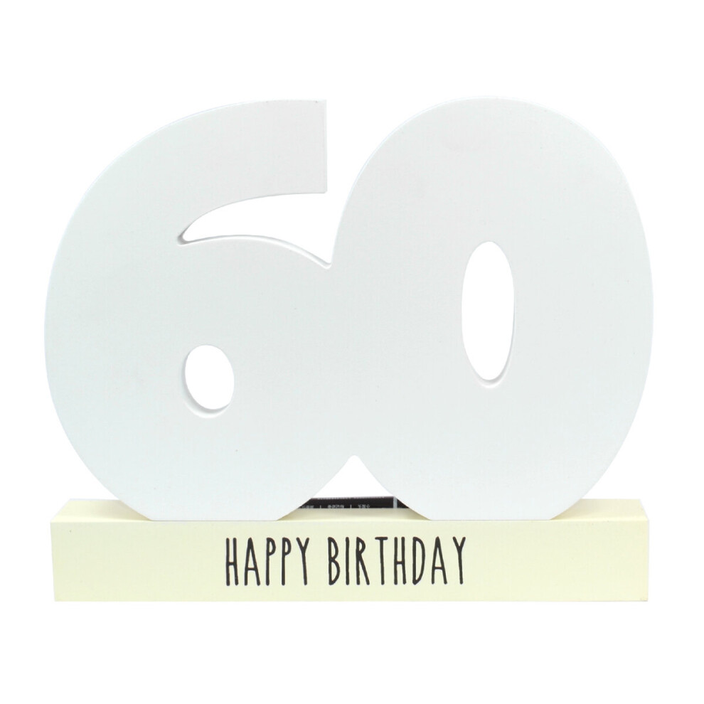 Celebrate In Style Age 60 Signature Block 60Th Birthday Standing Wood Plaque You Sign Pen Included