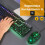 (Black) LED Gaming Keyboard & Mouse Set Rainbow USB Illuminated for PC Laptop Xbox PS4 4