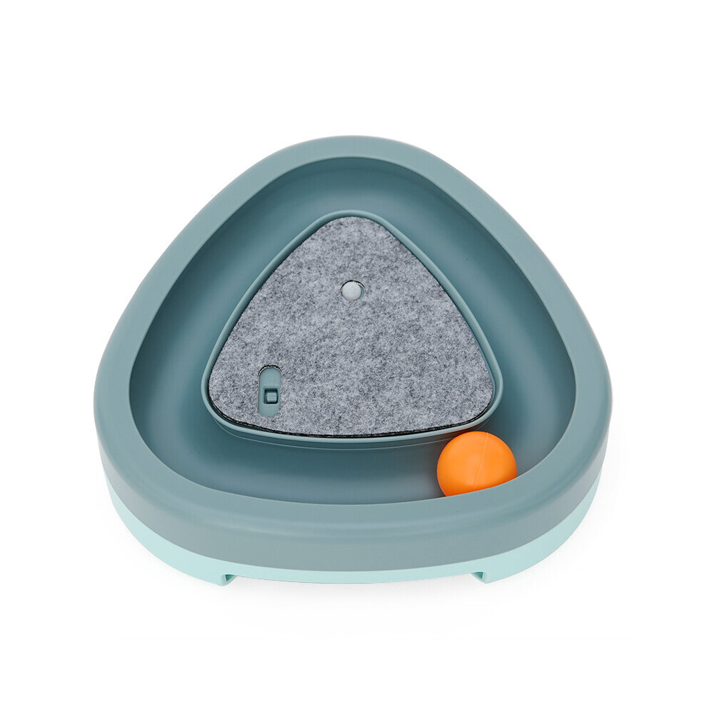 (Green) Electronic Cat Toy Interactive Electric Turntable Ball