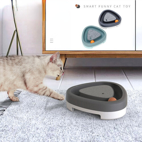 (Green) Electronic Cat Toy Interactive Electric Turntable Ball 1